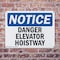 Signmission Danger Elevator Hoistway, 10 in W x Rectangle, Plastic OS-2PACK-NS-P-710-L-10898 - alternate 4